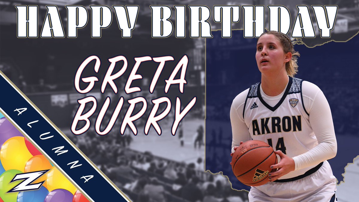 ZipsWBB's tweet photo. Hey Zips Family❗️Let’s all join in together and wish a great HAPPY BIRTHDAY to alum @Gretaaa_14 today❗️Hope you have a fantastic day through the weekend❗️🥳🎉🎂

#OUTWORK x #AkronWBB 🦘 https://t.co/BYb5eaVRCm