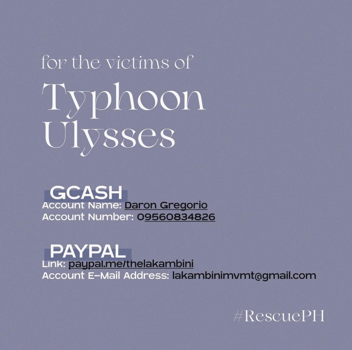 juIietearjerky's tweet photo. Hello, mga mhie! The Lakambini has a donation drive for #UlyssesPH victims in Marikina, Rizal, &amp; Cagayan Valley! You can send your donations through:

GCash: 09560834826 - Daron G.
Paypal: https://t.co/7fJyFe4ss6

Let's help as much as we can!

#RescuePH #CagayanNeedsHelp ‼️ https://t.co/kloP2zRd6o