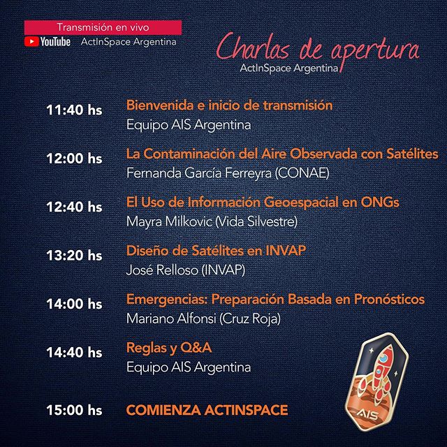 ing_unlp's tweet photo. Ya comenzó la transmisión en vivo de las charlas de @ActInSpaceArg. Está disponible en Youtube: 
https://t.co/fQYyOj25co https://t.co/f9u3HB22hx