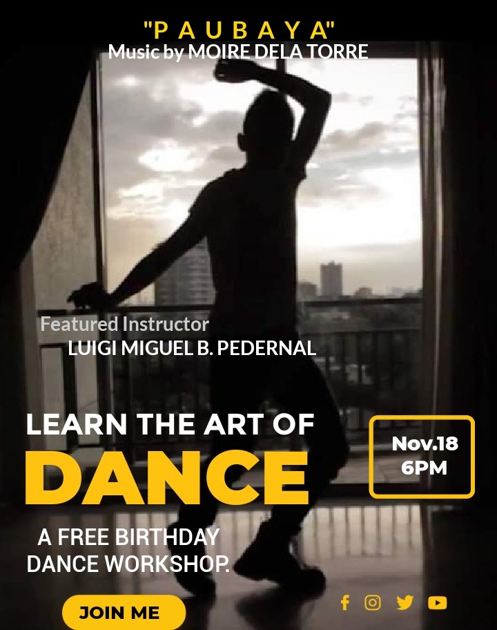 luigipedernal's tweet photo. Join me as I present a FREE tutorial Dance video in thanksgiving of my birthday on Nov.18,2020, @luigipedernal FB, IG &amp; You-Tube 

Full Dance video will also be posted on the same date. https://t.co/NUetG7FxZa