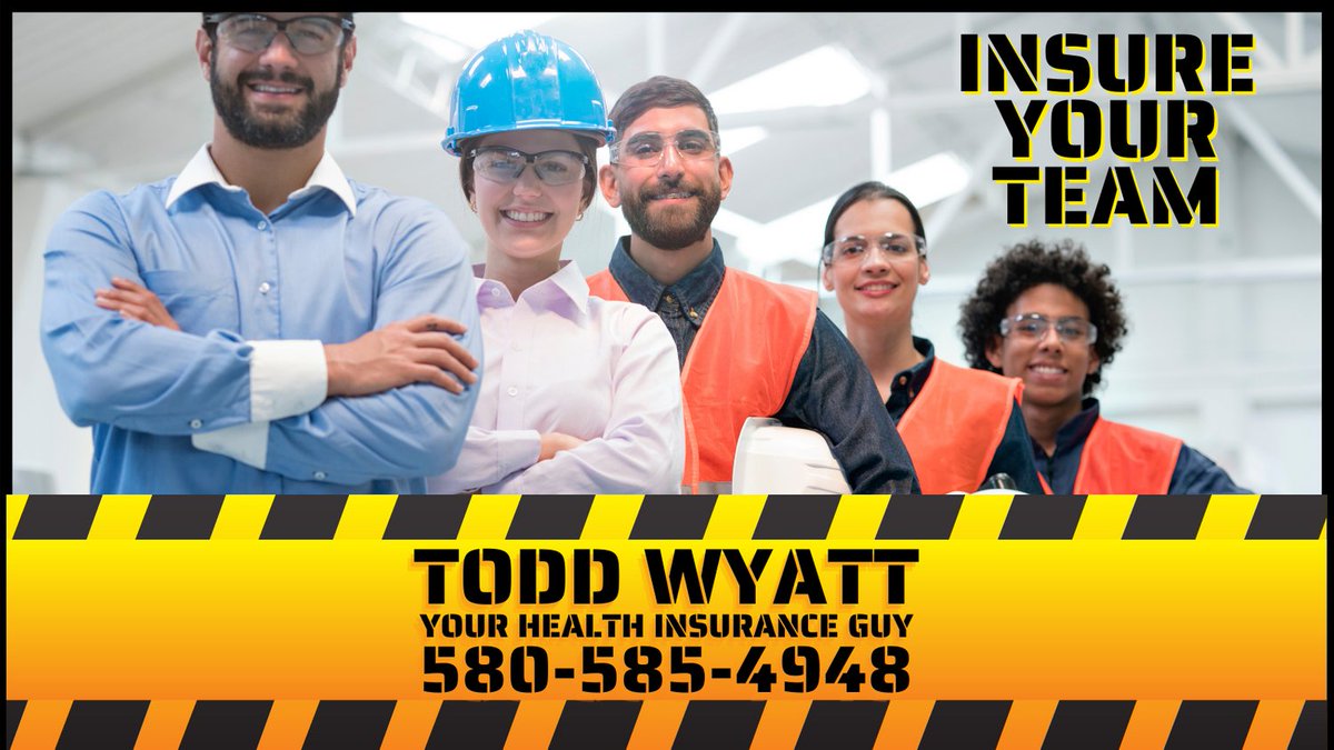 urhealthinsguy's tweet photo. Business owners! Insure your team! Insured employees are longterm employees. Call me for a free customized quote for you and your team. 580-585-4948 Todd Wyatt Serving #oklahoma #texoma #swok #lawtonok #elginok #cacheok #duncanok #altusok #wichitafallstx #frederickok #marlowok https://t.co/EsZweBVOZs