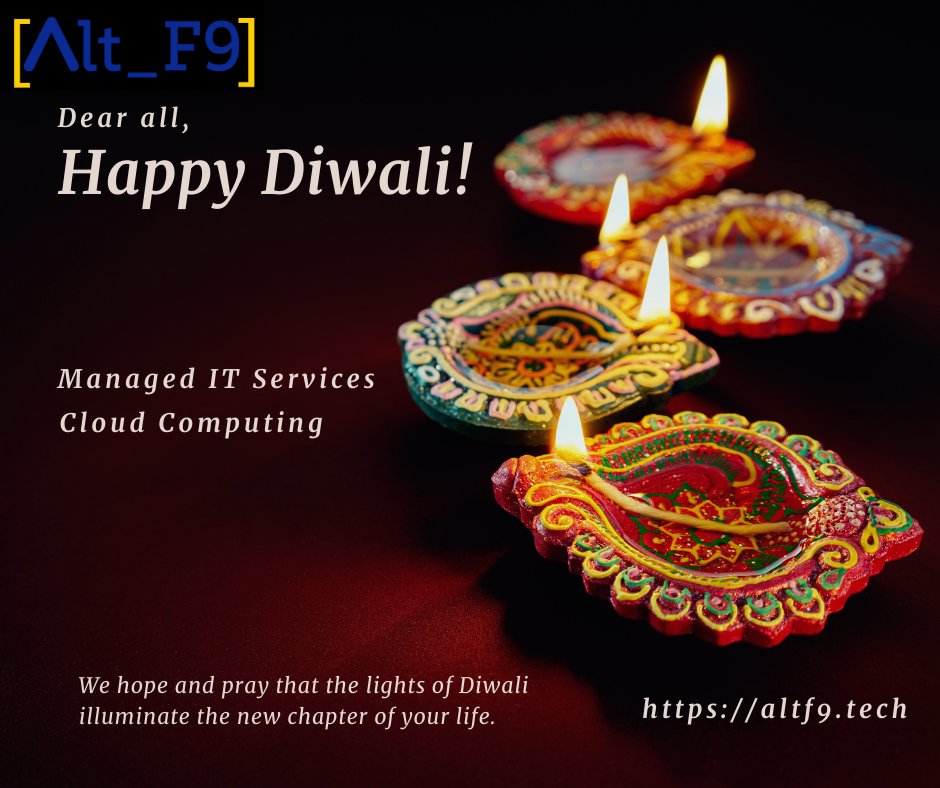 AltF9tech's tweet image. #happydiwali #couldcomputing #azure #microsoft365 #aws #managedservices