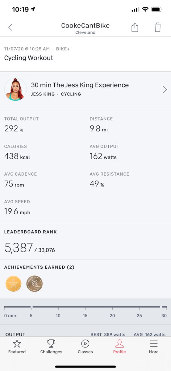 Live Leaderboard:I am not the best on the bike compared to some of the people on Twitter, but seeing results in real time makes you strive to do better. It's a great way to challenge yourself everyday and not get complacent. You are in the zone for the 10-30 minute class.
