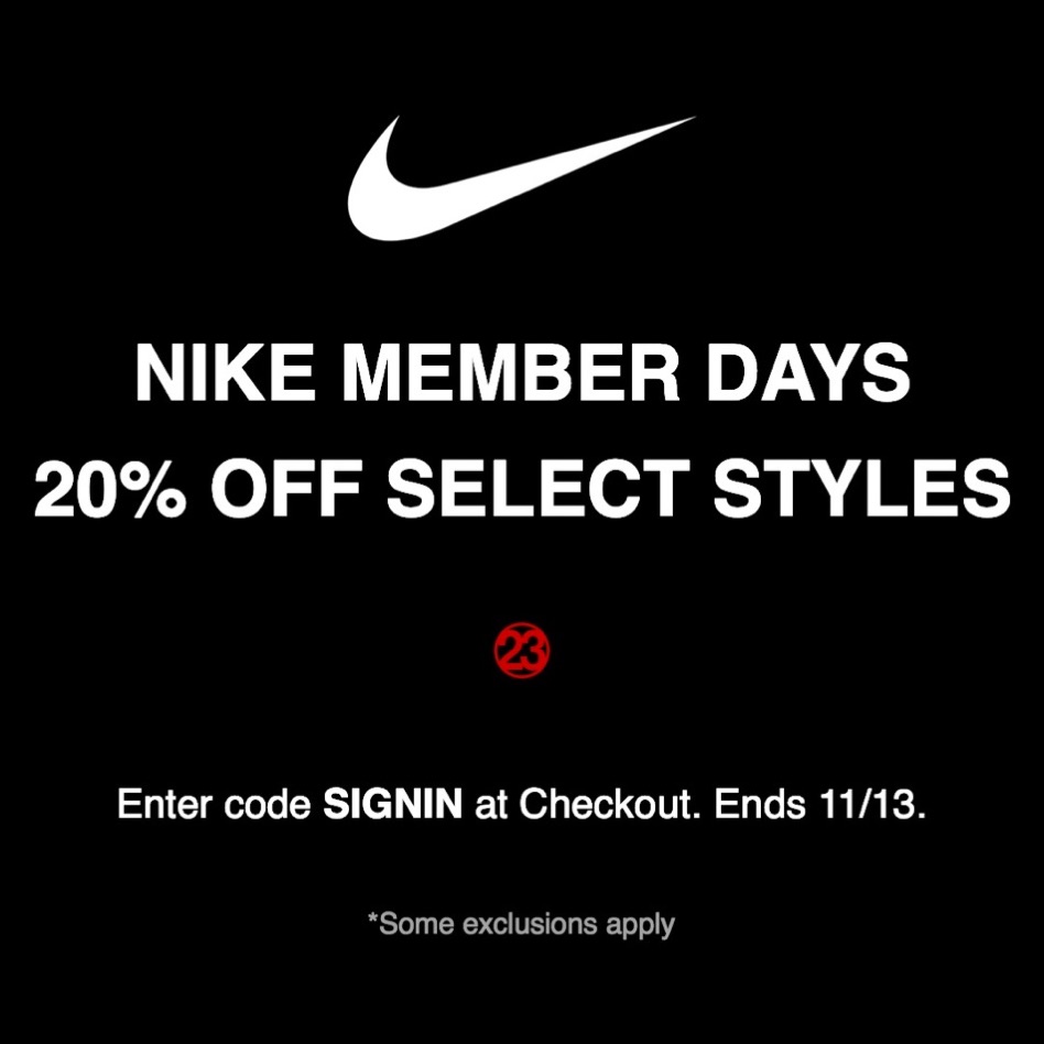 nike member sale