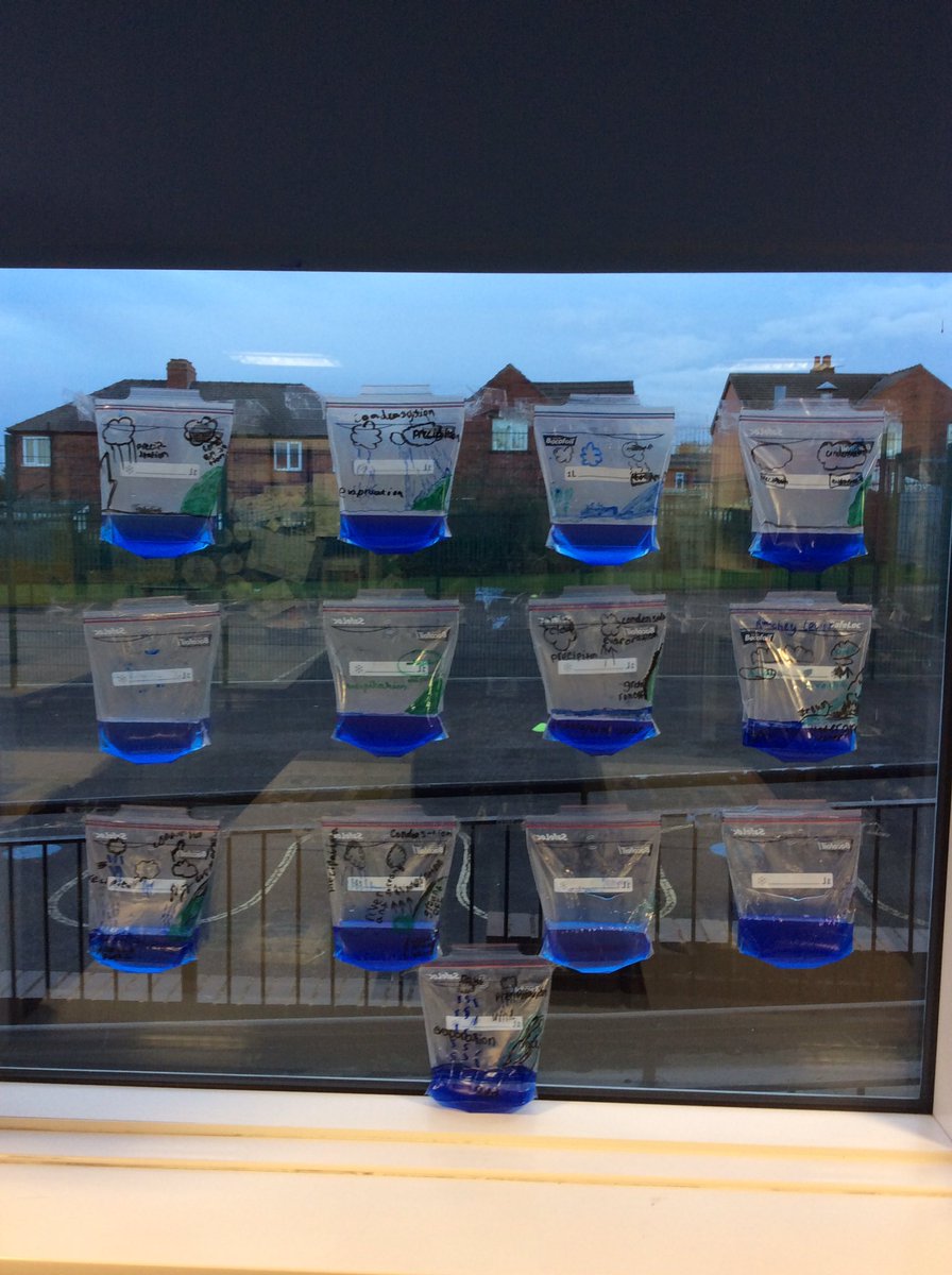 O_Year_4_5's tweet photo. Ravens have been learning about the water cycle by making a ‘water cycle in a bag’ @Overthorpe_Acad @O_Year_5_6 @O_Year_3_4 https://t.co/hBz1Nij8qe