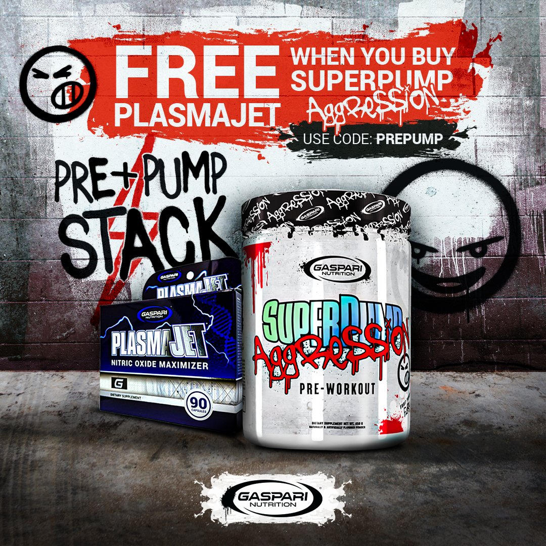TeamGaspari's tweet photo. 💪 Pre + Pump Stack Savings💪
While supplies last, we’re giving you a FREE #PlasmaJet with every order of #SuperPumpAggression 💪 Head to https://t.co/rHQyyNCnUY, and use coupon code “PREPUMP” at checkout to claim your free PlasmaJet! https://t.co/EjfqB5p3zZ