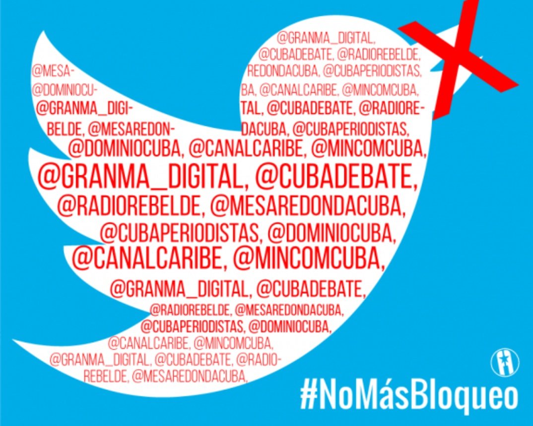 TWITTER BLOQUEA LA CUENTA OFICIAL DEL  MINFAR‼️

En buen cubano #Twitter q pi..a T pasa¡¡¡¡¡ Es fuego 🔥 contigo

@JorgeLMendez2
<a href="/DanyDomnguez6/">El tigre</a>
@bren_1005
<a href="/rauldominguezb2/">raul dominguez bravo</a>

#Cuba
#DeZurdaTeam
#AquiNoSeRindeNadie