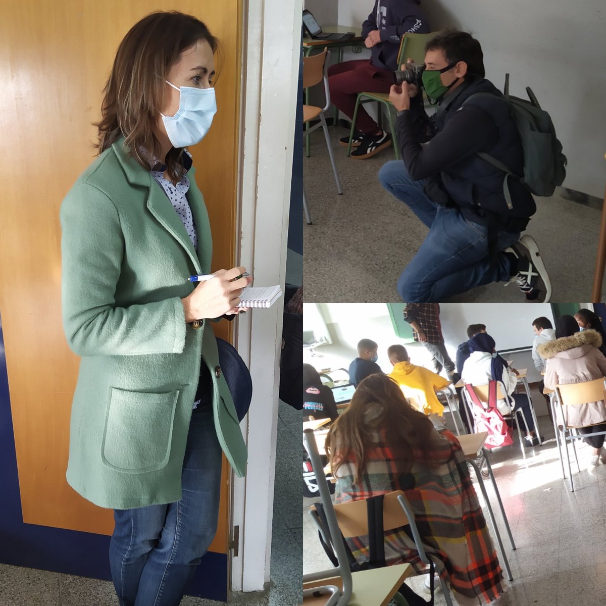 Avui la periodista <a href="/Sarasansca/">Sara Sans Casanovas</a> i el fotògraf <a href="/xavijurio/">Xavi Jurio</a> de <a href="/LaVanguardia/">La Vanguardia</a> han visitat el nostre institut per veure com ens preparem pel fred en temps de pandèmia. Els #Fotoperiodistes de 1r els han atès i respost. Esperem llegir 📰 diumenge! 
<a href="/educaciocat/">Educació</a> <a href="/jeanmarcsegarra/">Jean-Marc Segarra Ma</a>