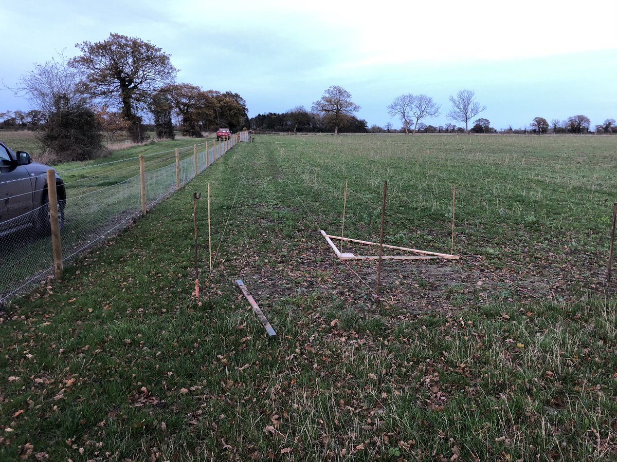 tombarne's tweet photo. Julian Marking out rows ready for Monday https://t.co/NryQbVdTaM