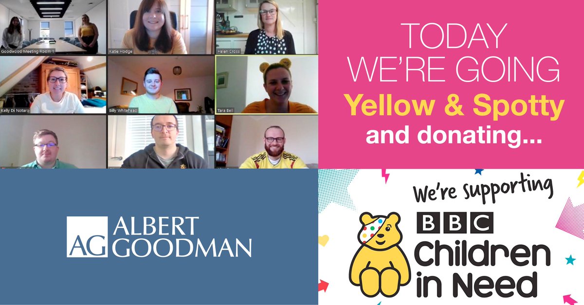 Today is <a href="/BBCCiN/">BBC Children in Need</a>. 🧸

We might not all be together at the moment, but that won’t stop us supporting this worthy cause. We are donating money from home whilst wearing our best yellow or spotty item of clothing. 👕💛

Show your support by donating – bit.ly/3ptBsAg. 💰