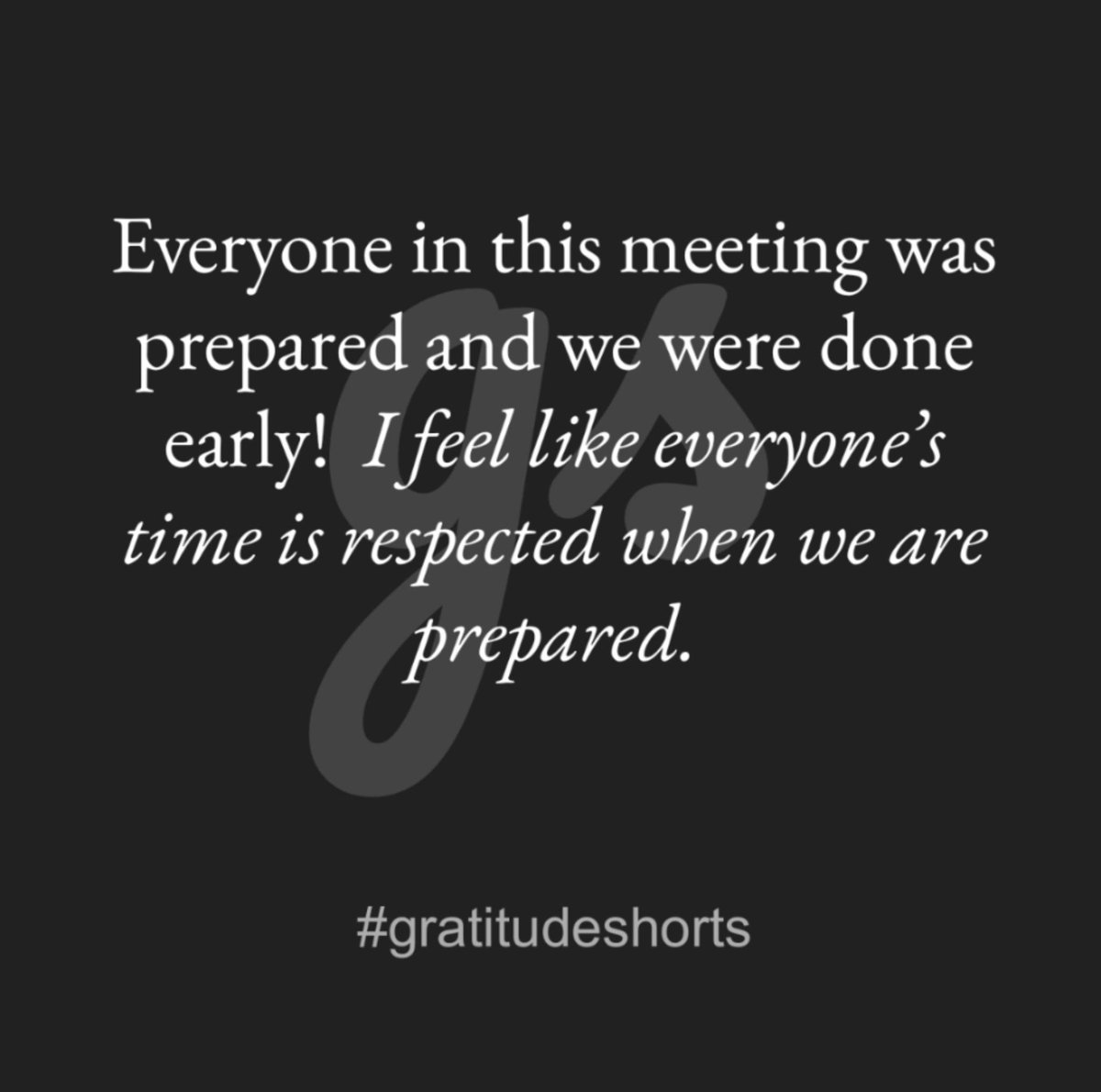 GratitudeShorts's tweet photo. Have you all hit the point where the momentum in our virtual meetings has slowed?  How do you bring that burst of energy to your team?  

#gratitudeshorts #beprepared #agenda #timemanagement #fridayvibes #tgif #work https://t.co/2txkD7F8yX