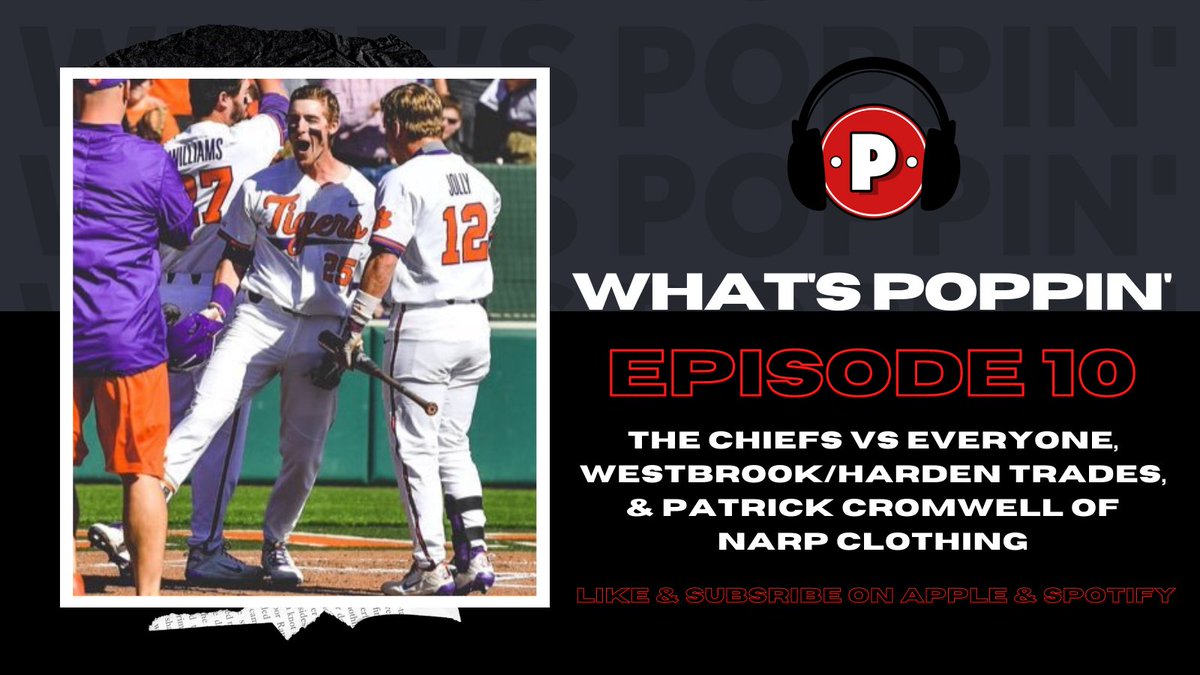 ThePop_Network's tweet photo. What's Poppin' Everybody⁉️ 🎙️

◾️ The Chiefs are still the team to beat
◾️ Westbrook to the Hornets? Harden to the Sixers?
◾️ NARP Clothing company and playing baseball abroad with @pcrom3 

Apple: https://t.co/Z48B25xLcY
Spotify: https://t.co/0d9aNvErYd https://t.co/6kVG0l4dCp
