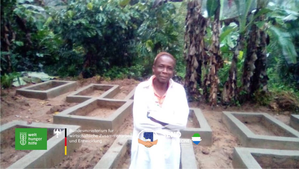 SendSierraleone's tweet photo. The LANN+ project supported by @BMZ_Bund &amp; @WHHSLE has constructed 160 snail pens in communities in Gaura,Tunkia,Nomo &amp; Barri chiefdoms to improve access to alternative sources of animal protein by households.Also the rearing and sale of these snails will diversify family incomes https://t.co/xJgBfEtClo