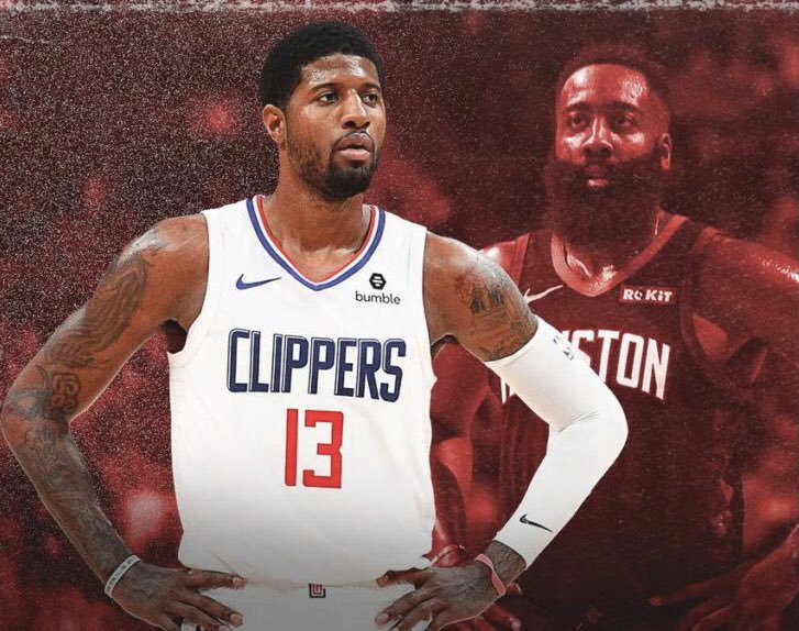 LegionHoops's tweet photo. DEVELOPING: The Rockets and Clippers have discussed a deal that would send Paul George and a first-round pick to Houston and Russell Westbrook to LA, per @ScoopB. https://t.co/jqILwvppfy