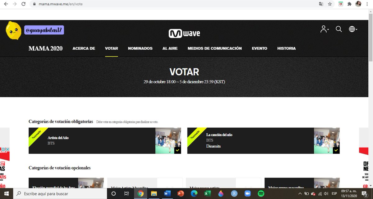 guayabitas12's tweet photo. Muts!
No se olviden de votar en los MAMA, pueden dejar su voto único por día o bien votar en la página oficial
Esto es muy importante, por que estoy segura que este años van a arrasar, igual que el año pasado 🥺💜
Pueden colocar sus ss acá abajito uwu
@BTS_twt #7DaysToBE https://t.co/dK9YOJ0zeb