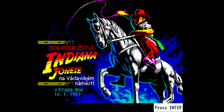 alcheme's tweet photo. How Indiana Jones fought the Communists (and led an era of activist video games)
Enlarge/ The loading screen of the browser-friendly version of Indiana Jones in Wenceslas Square, converted by Jaroslav vel... https://t.co/he6pvAf1aq https://t.co/wJu8zDDJNI