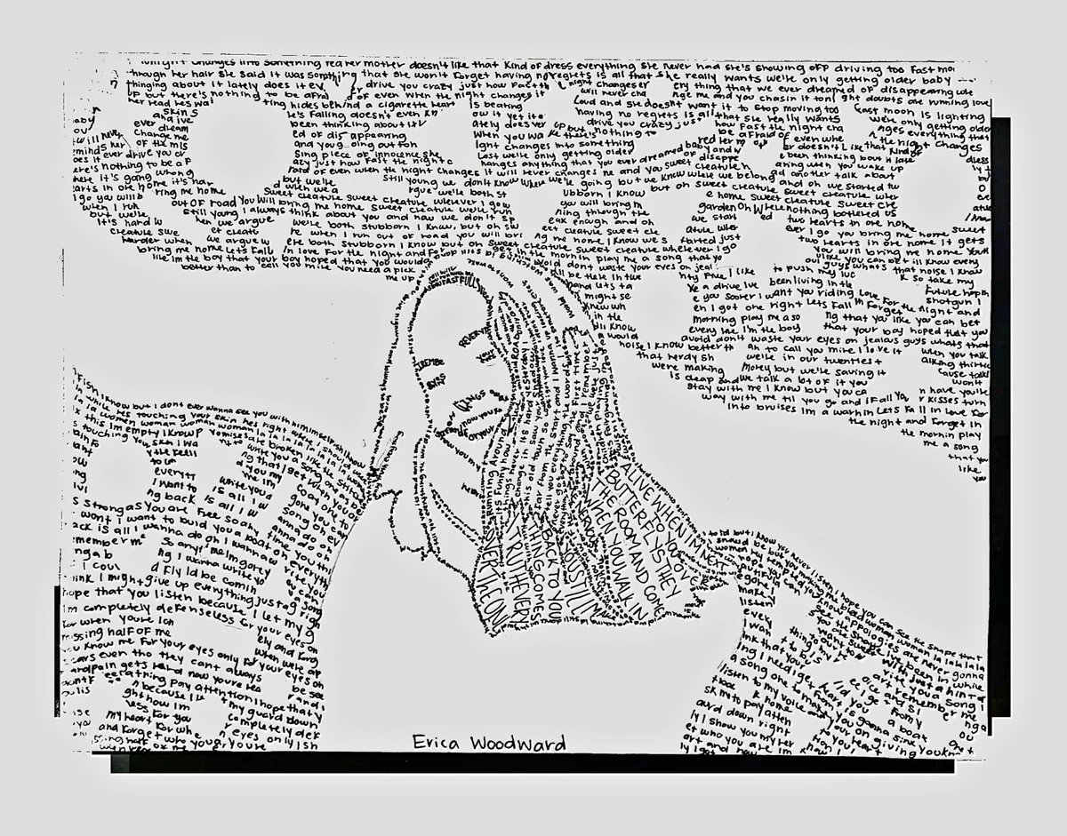 SMMHSEagles's tweet photo. #ArtWithText These self portraits from Mrs. Sewell's Art 3 students were drawn using Micography, the art technique of drawing visual patterns from lines of minutely written words. 🖼 ✏🖊 #SMMHSsoars @ArtsHcs https://t.co/SGSUe14qOP