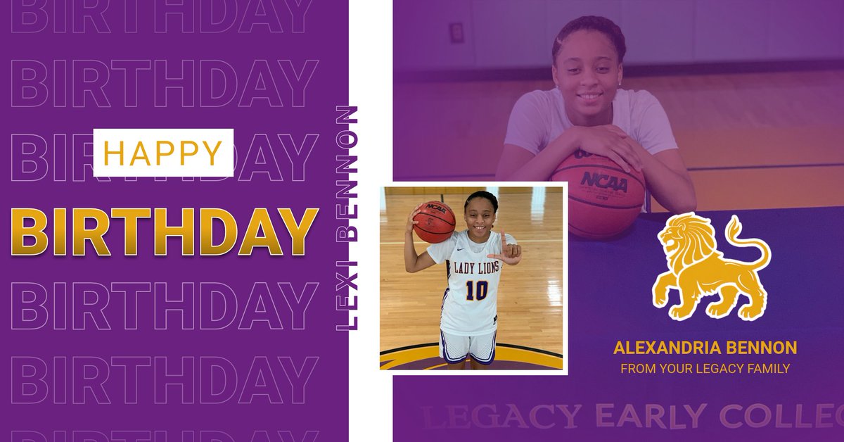 Happy Birthday to 2024 PG <a href="/LexiBennon/">Alex “Quiet Storm” Bennon</a>. Your Legacy Lion family hopes you enjoy your day🎈🎂🎉 <a href="/coachrjbooker/">Coach RJ Booker</a> <a href="/Jessask88/">Jess</a> <a href="/girls_legacy/">Legacy Girls BBall</a> <a href="/AnthonyBennon/">Anthony Bennon</a>