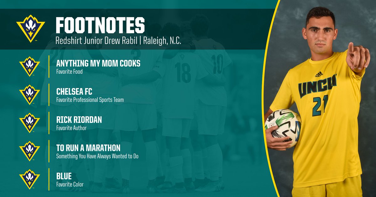 UNCWMenssoccer's tweet photo. Redshirt junior Drew Rabil closes out this week with the latest edition of #FootNotesFriday
#HawkYeah #1Team1Goal #FunFactFriday https://t.co/Ygozvk2m2p