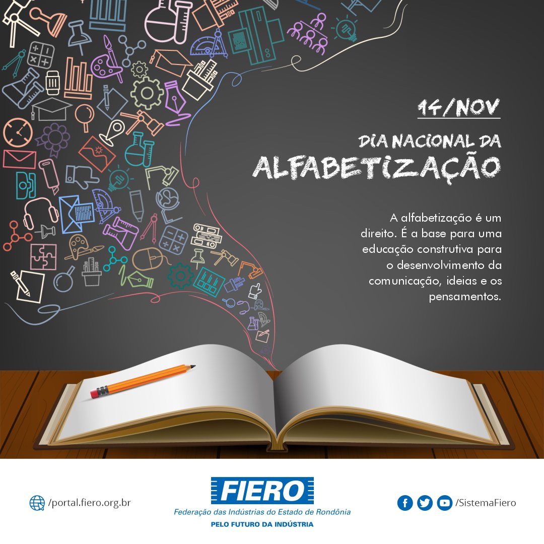 FieroIndustria's tweet photo. Alfabetização é a base para o desenvolvimento.
#diadaalfabetização #14denovembro #alfabetizar  #comunicação  #ideias  #pensamentos  #fiero #sesidrro #senaidrro #ieldrro https://t.co/i3w87u4DeL
