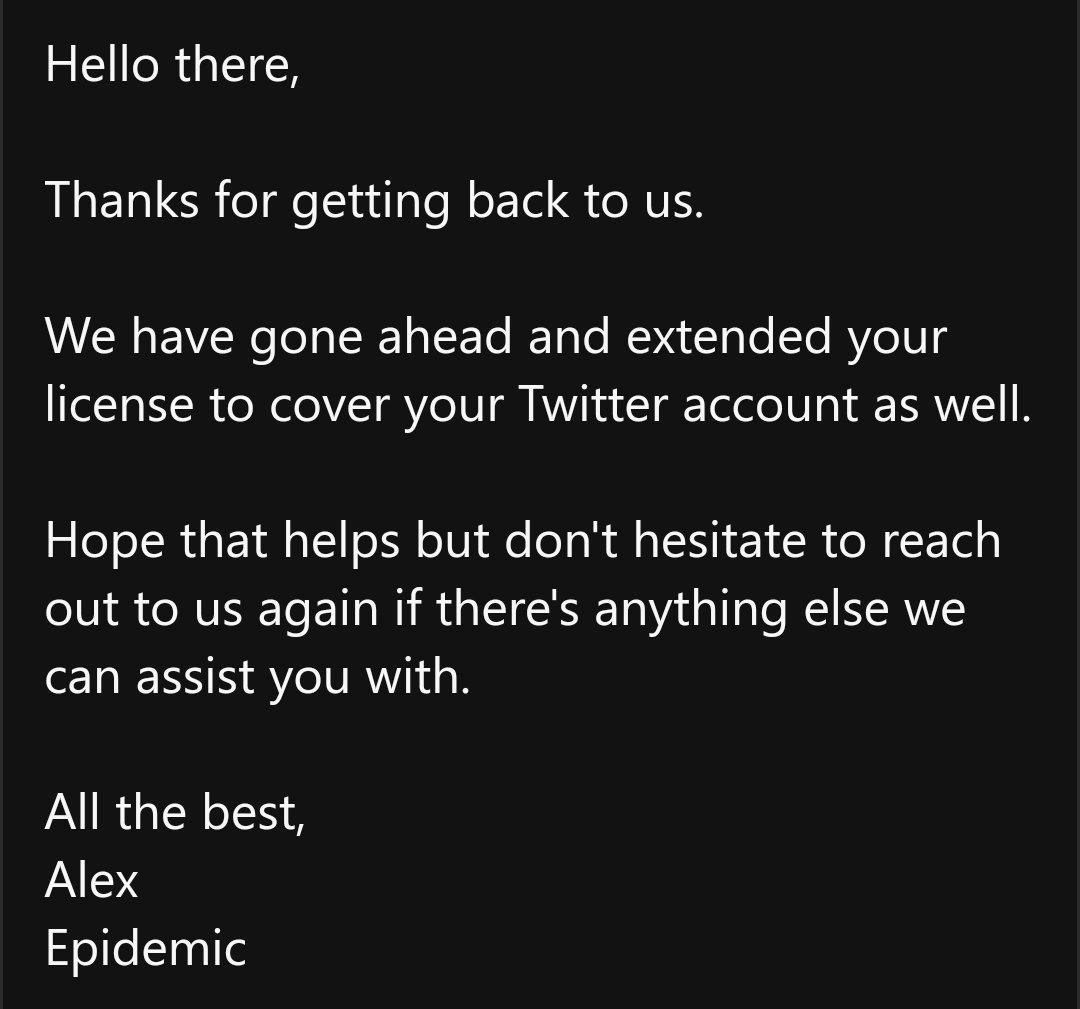 HYPAnation's tweet photo. Woohoo! I am now licenced to use Epidemic Sound Copyright free music in my Twitter content 👍 not many know that they can provide this extended licence for Twitter... All you have to do is ask 😝 https://t.co/6Edi8dMBd9