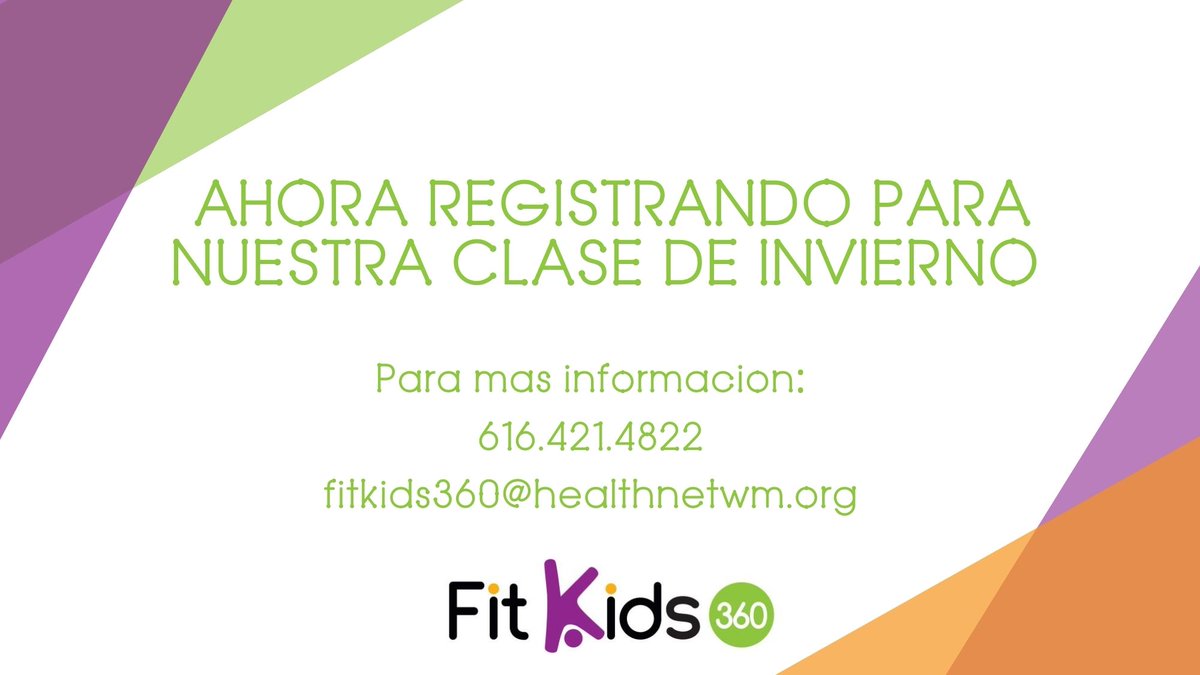 FitKids360's tweet photo. FitKids360 está aceptando nuevas referencias para nuestra clase virtual del invierno de 2021. Si usted tiene un interés en inscribirse, contacta 616.421.4822 o a fitkids360@healthnetwm.org.  #FitKids360 #FK360 #EquipoFitKids360 https://t.co/qYGYQthGZj