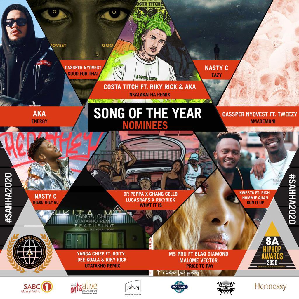 TweezyZA's tweet photo. 3x #SAHHA2020 Nominated Boys worldwide 🌍🔥🚀 

Producer of the Year, Best Collab w/ @casspernyovest &amp; SONG OF THE YEAR w/ @casspernyovest 🤯🤯🤯🔥🔥🔥🔥 Let’s Go!!!!!!! https://t.co/YkJPEhevjd
