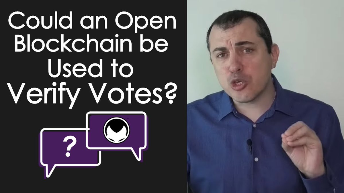 aantonop's tweet photo. "Could an open blockchain be used to verify votes?"
I answered this question 10 months ago in my January 2020 livestream Q&A: https://t.co/w5rMwZ09I2
#bitcoin #ethereum #blockchain #voting #blockchaindoesntfixthis https://t.co/yu0fP4tSGO