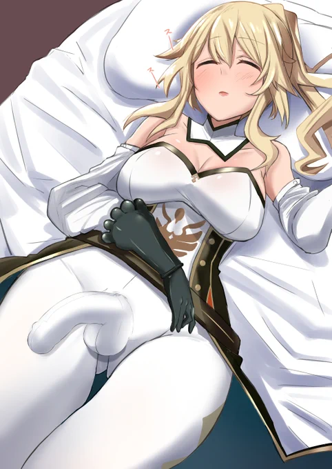 ※ふたなり絵(futanari)
原神よりジン

あまりの忙しさと疲れで
朝立ちと夢精しちゃう代理団長 