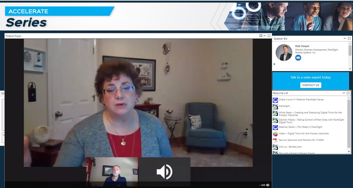 Broadening the awareness of digital twins - great insights from Donna DeMarco, Tech Lead, Jacobs, and Rob Harper, Product Mgmt, Bentley. Listen in... #YII2020 #digitaltwins #PlantSight   event.on24.com/wcc/r/2741318/…