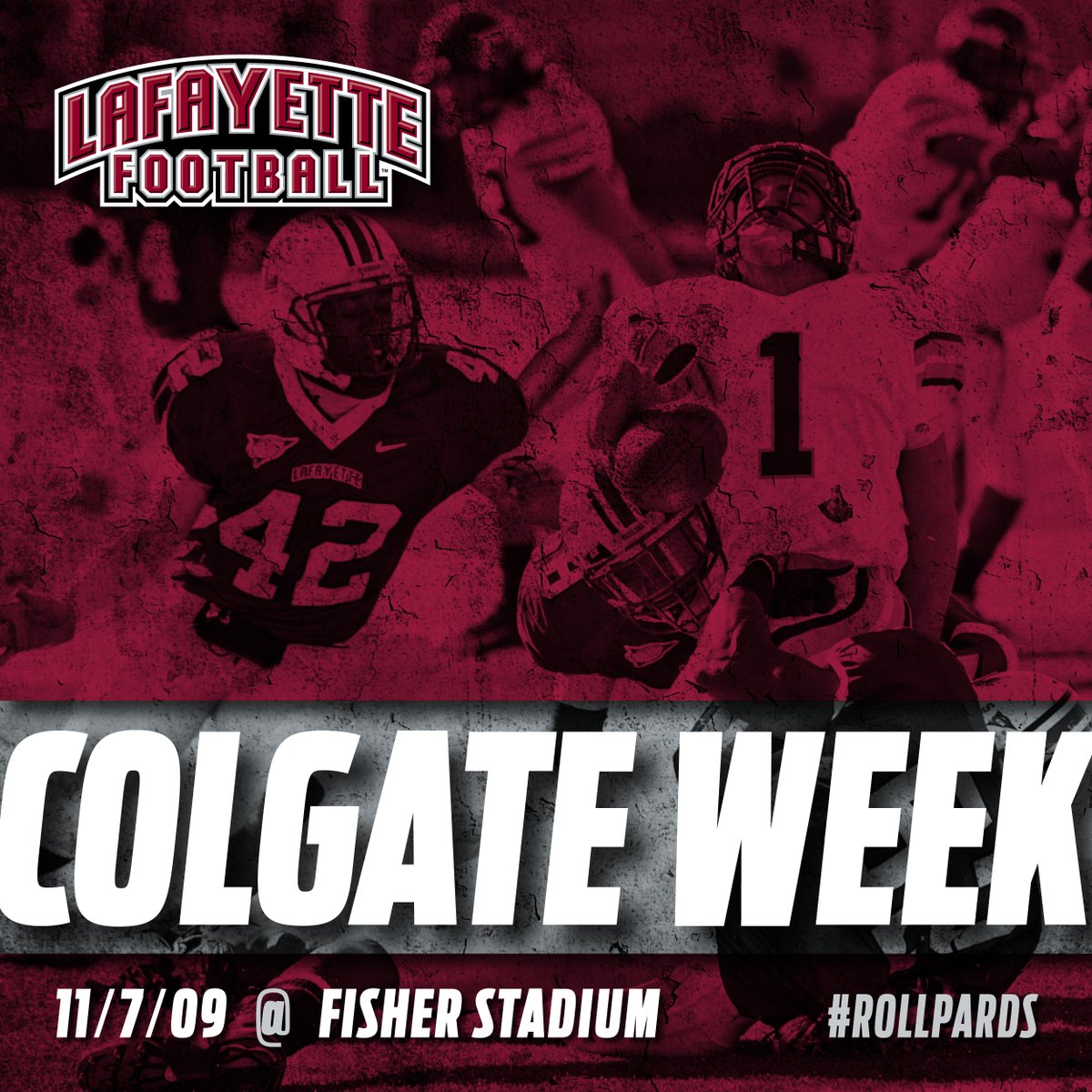LafColFootball's tweet photo. It's ColgateWeek!
The replay of our 2009 win over the Raiders starts NOW.
WATCH๐https://t.co/1uzrZRk3Yq
#LeopardClassics | #RollPards https://t.co/jtdqr3UJTC