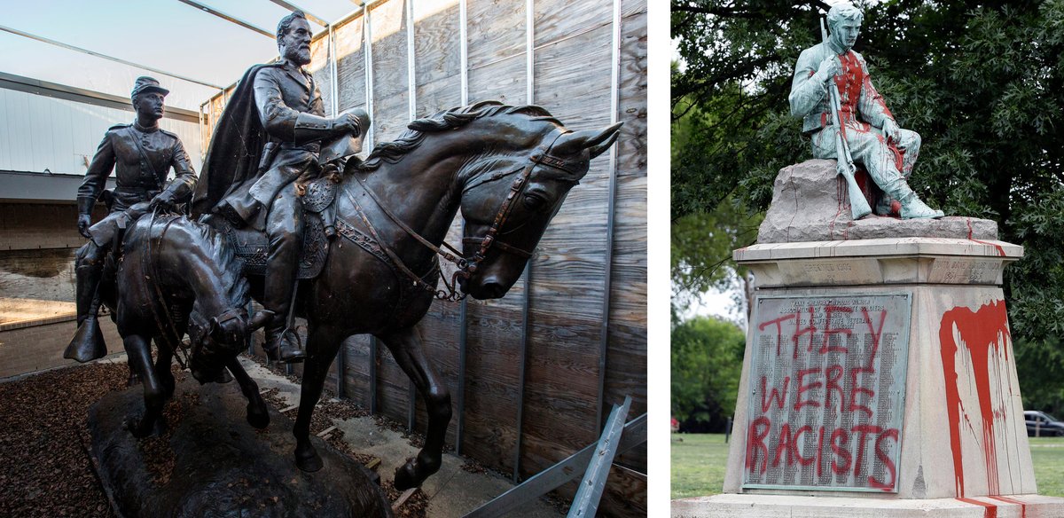 This was a really great insight here, and it made me really think about how we have considered the destruction of old confederate statues in the US. Is it within our right to destroy or disassociate ourselves with the beliefs or ideals perpetuated by the confederate statues?