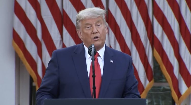 jonsopel's tweet photo. .⁦@realDonaldTrump⁩ on victory lap over #Pfizer vaccine, even though the company said it wouldn’t take government money because it wanted total independence, and so is nothing to do with operation warp speed https://t.co/yelFjtZaQZ