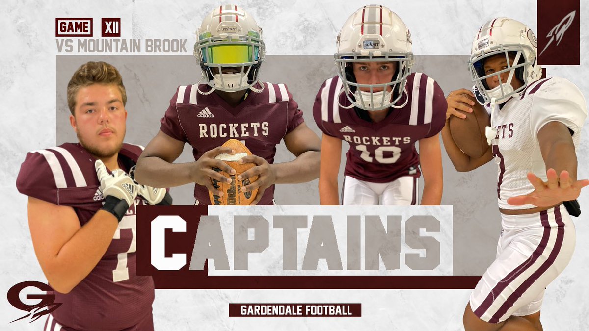 GdaleHSFootball's tweet photo. Captains for tonight game vs Mountain Brook🚀
OL Blake Lowe
LB Kenny McShan
DB Eli Moore
RB LT Sanders
#WIN #LiftOff20 https://t.co/JnB1exBSb9
