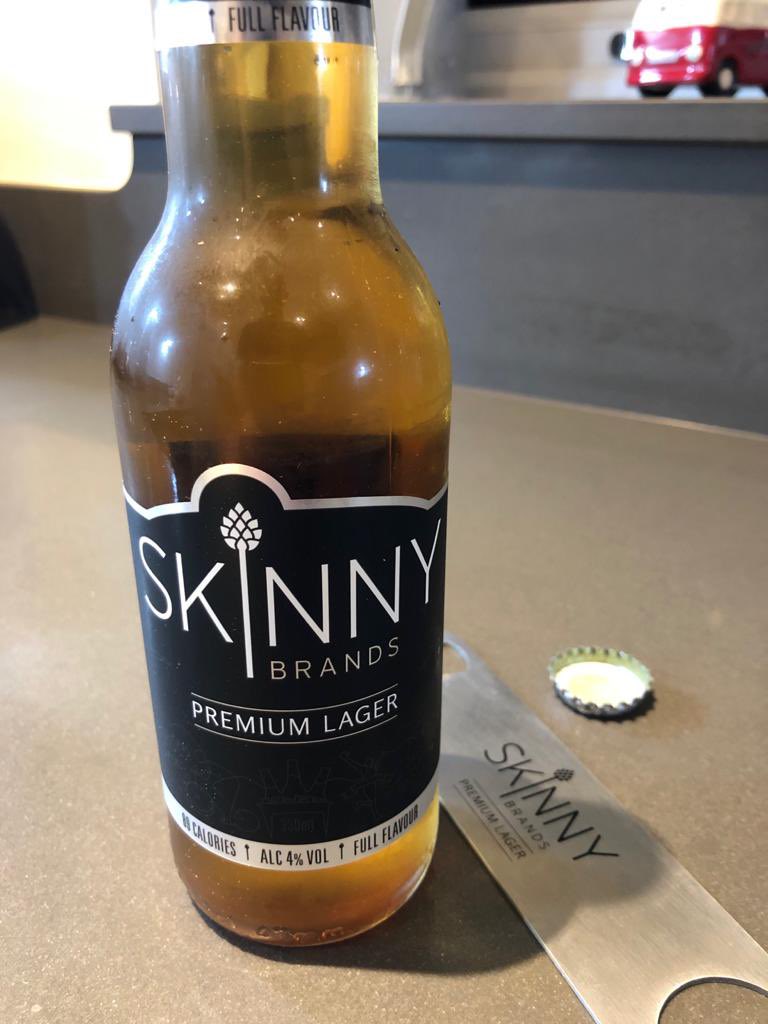 Louhowland's tweet image. Yummy takeaway and tried @SkinnyLager for the first time! Al is a big fan!  #fridaynight #skinnylager #takeawaytime