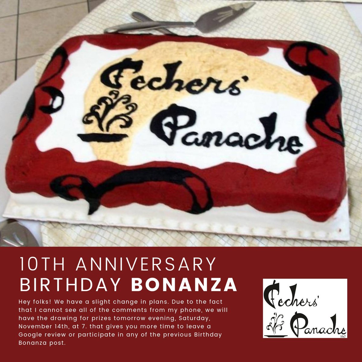 Birthday Bonanza prize drawing update!