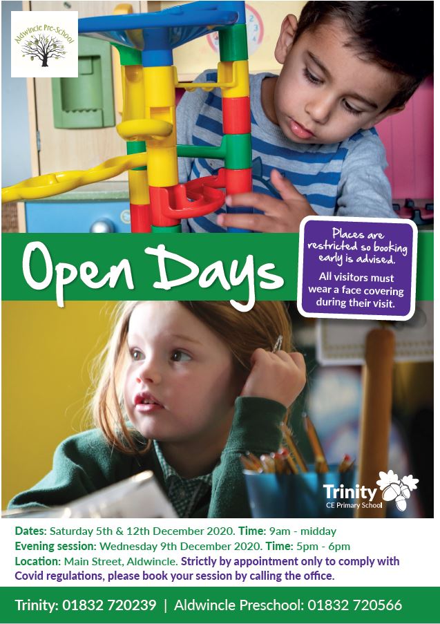 Trinity_Pri_Sch's tweet photo. Our open days are still available after lockdown 2.0 ends! If you're thinking about enrolling your child into a wonderful, nurturing school then please see the picture! Appointment only and all visitors must wear a mask. Hope to see you next month! https://t.co/rwPufQ4wHj