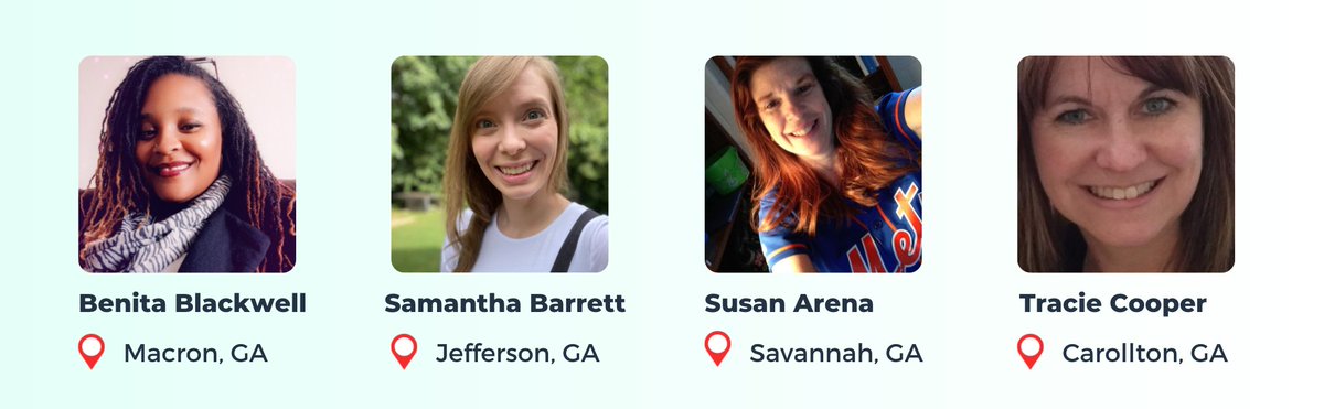 Edulastic's tweet photo. We love #GeorgiaEducators and are having lots of fun at the virtual @GaETConf 💚

Special shoutout to these four GA teachers on the #EdulasticInnovatorTeam  🎉

Learn more about them: https://t.co/BfDQxn5lfP

#GMAS #GAEdu #GAEd https://t.co/czmg6FHImT