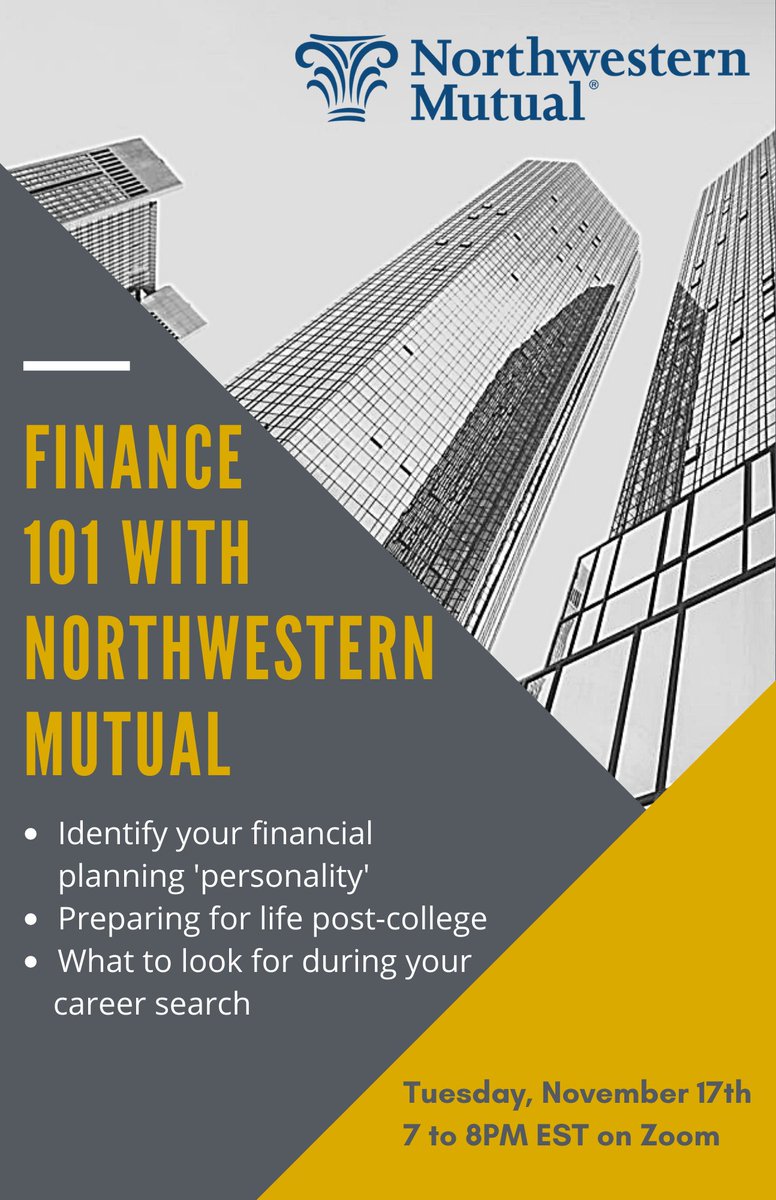 Interested in learning even more about personal finance? Join us for a Finance 101 virtual presentation that will be hosted by wealth management advisors from Northwestern Mutual! RSVP using the Qualtrics link: purdue.ca1.qualtrics.com/jfe/form/SV_82…