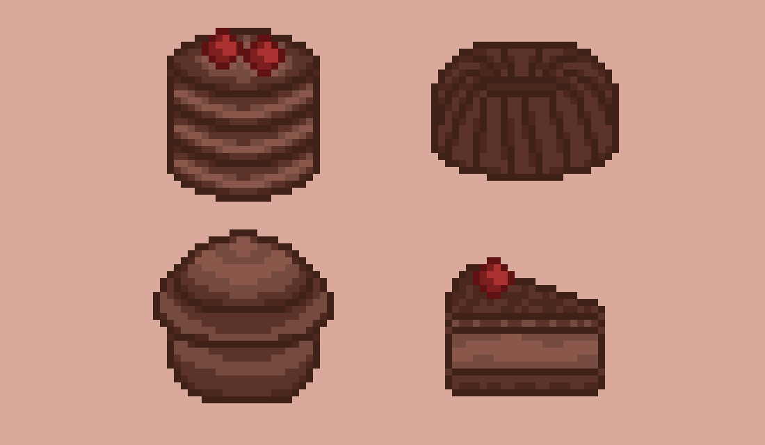 ChocolateDessert #ChocolateDesserts @Pixel_Dailies #ドット絵 #pixel_dailies