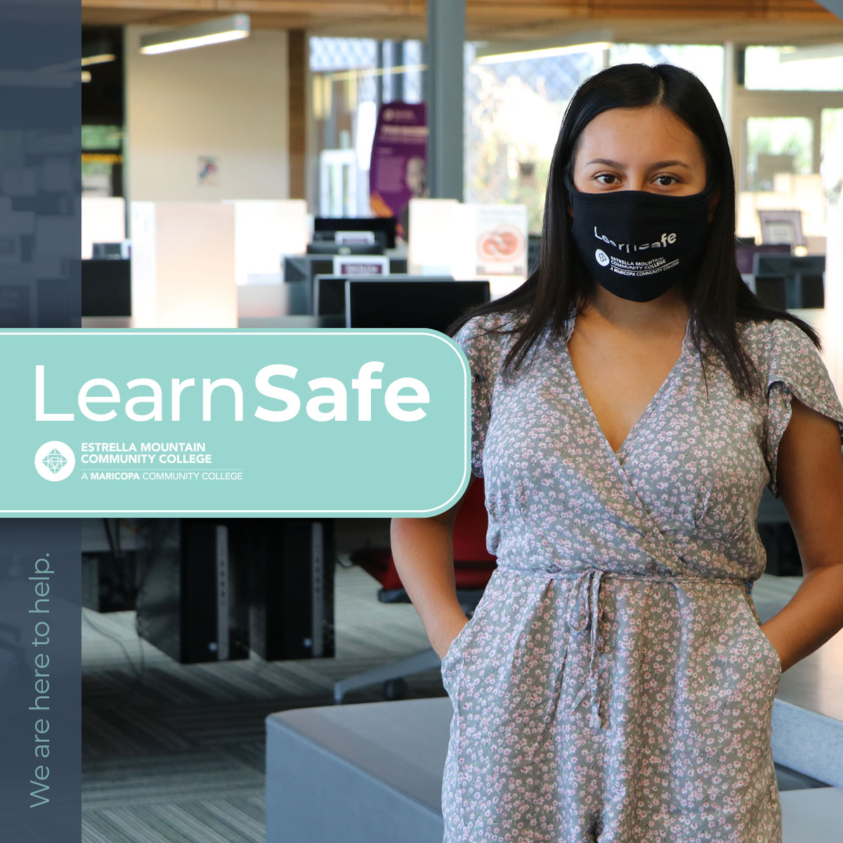 EMCC_Official's tweet photo. At EMCC, your safety is a priority. 

When visiting campus, please wear your mask. 

Help stop the spread of COVID-19.

#LearnSafe at EMCC 2020. https://t.co/PB1vWW6Xjk