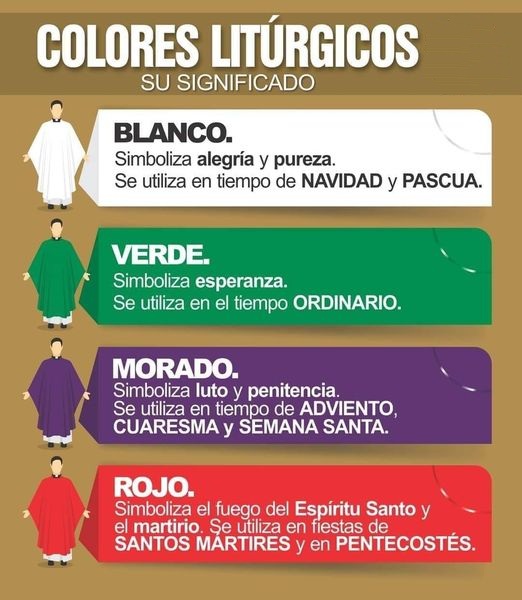 SantosIglesia's tweet photo. #Tips_de_Fe Los colores Litúrgicos https://t.co/P5O9TLKNnd