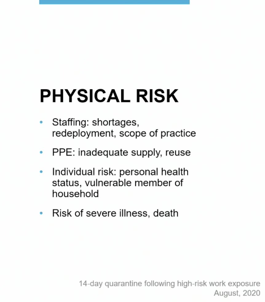 Listening to Dr. Erin Demartino (@MayoClinic) talk about professional obligation versus personal risk for health care providers.@MacLeanEthics #ethics #COVID19