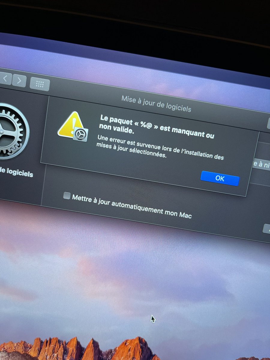 LDurenne's tweet photo. Impossible d’installer #BigSur sur mon MBP 16’ j’ai ce message d’erreur, quelqu’un saurait m’aider ?
#macOSBigSur #MacOsBigFail #mac #apple #help https://t.co/2MuAOl92Ux