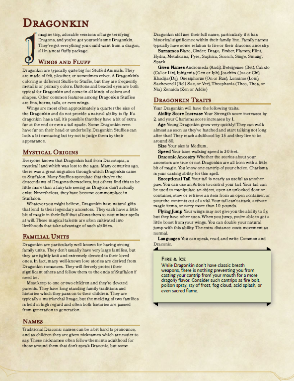 stuffalon's tweet photo. As decreed by the people, Dragonkin are now available! play a cute Stuffed Animal Dragonkin among your group of hardened adventures! Or perhaps an entire group of Stuffed Animals! Your choice! #TTRPG #homebrew #plushies
https://t.co/U4vD1l2gVL https://t.co/bJQ6vwbQYv