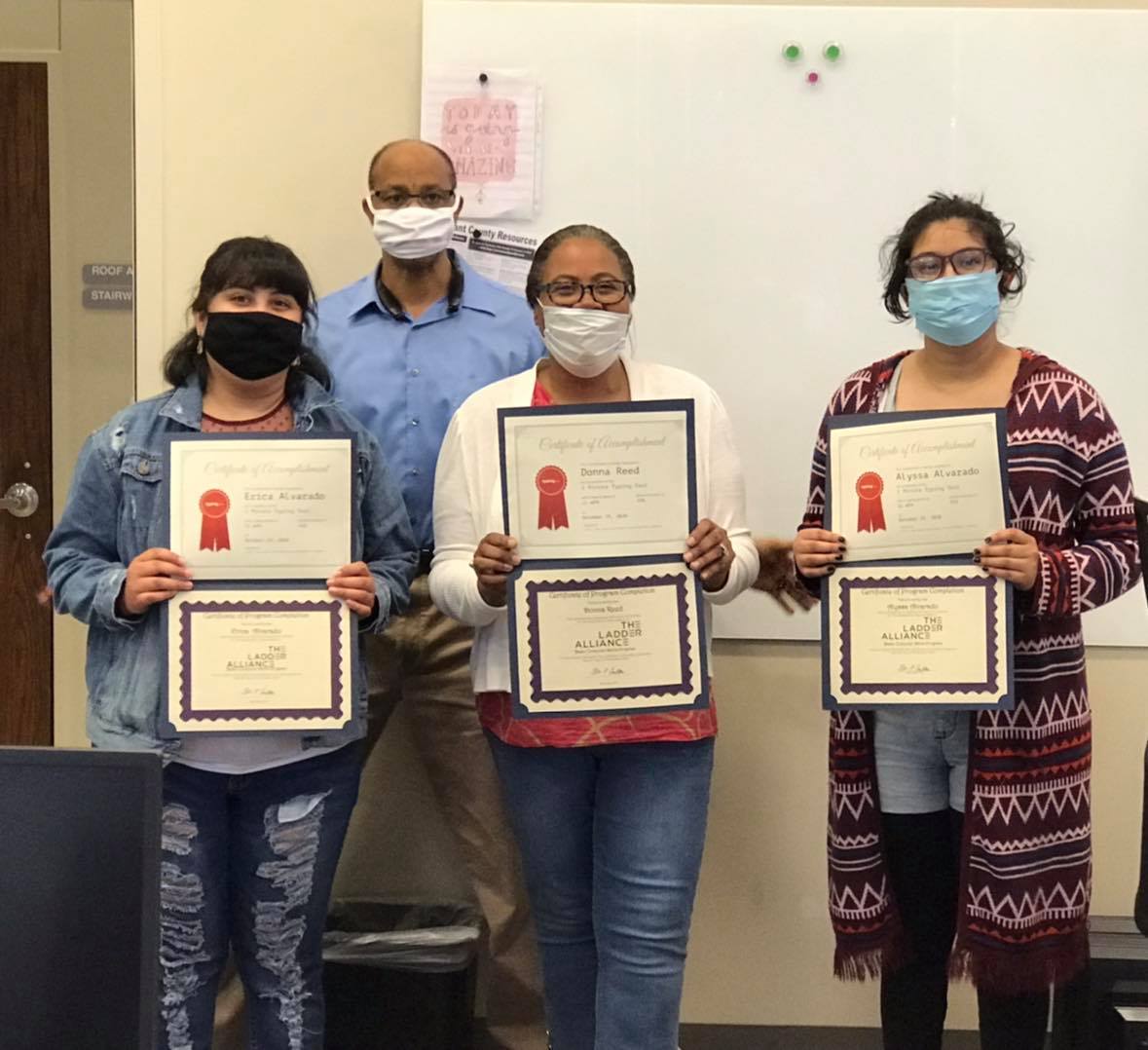 TLadderAlliance's tweet photo. Congrats to our newest Basic Computer Skills Training class graduates! 🎓 We are so proud of their hard work. https://t.co/Z66klg9AjT