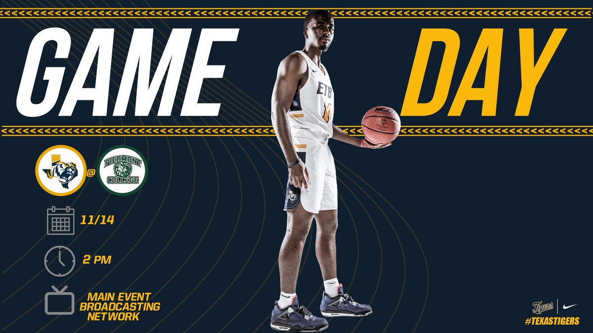 GoETBUTigers's tweet photo. #ETBUGameDay | @ETBU_MBSK    
🏀Game 1
▶️#ETBU🐯🆚 Piedmont 🦁
🗓️Sat., Nov. 15
🕰️2:00 PM (central)
📍Demorest, GA
📎 https://t.co/sMj6NUmeWU
📻https://t.co/iEyM5AMW23
📺https://t.co/jXzsgkj8Ye
📊https://t.co/ny9gNywH72
#TexasTigers #TigersUnite https://t.co/FOOdJnmY88