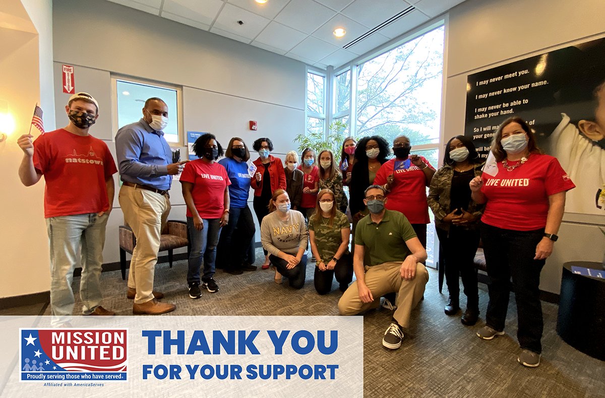 Today, we paid tribute to our military community by sporting our best patriotic attire! Our staff would like to thank all of our donors, volunteers, and partners of Mission United. Thank you for supporting our veterans and their families in the 757! #LIVEUNITED #757United
