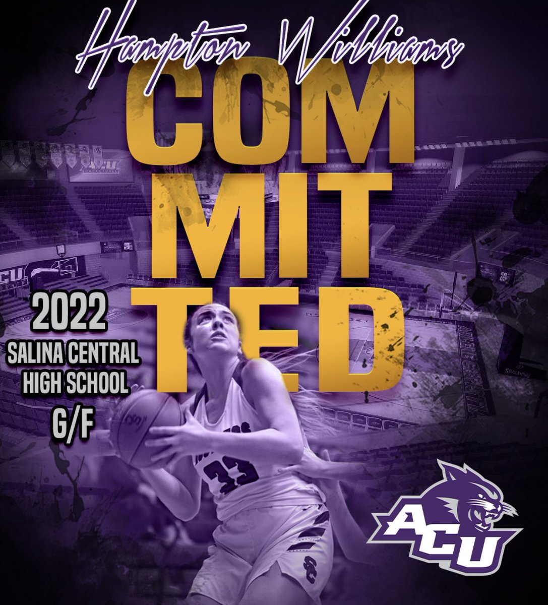a HUGE thank you to my coaches, family and friends for supporting me and pushing me to do my best! blessed to finally announce my commitment to Abilene Christian University!!! Go Wildcats💜
