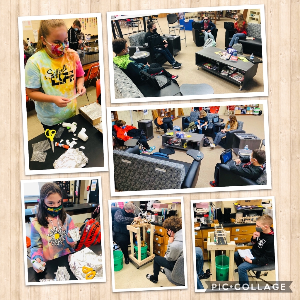 UnitedUIS's tweet photo. Some exciting activities today at UJH! 6th graders learning about thermal energy, 7th graders enjoying student led book clubs and 8th graders testing their bridge strength! #beunited https://t.co/JMwZNCW1Vt